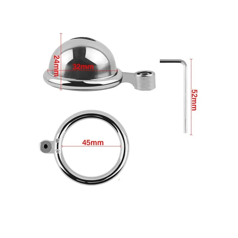 0250M  Keyless Chastity Lock Cage Discreet & Secure Steel  Male Chastity Device