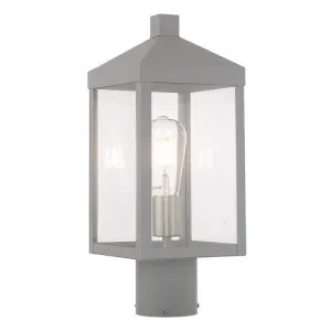 1 Lt Nordic Gray Post Top Lantern