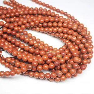 10 x Natural Red Jasper Smooth Round Ball Loose Gemstone Beads Strand 8mm 15"