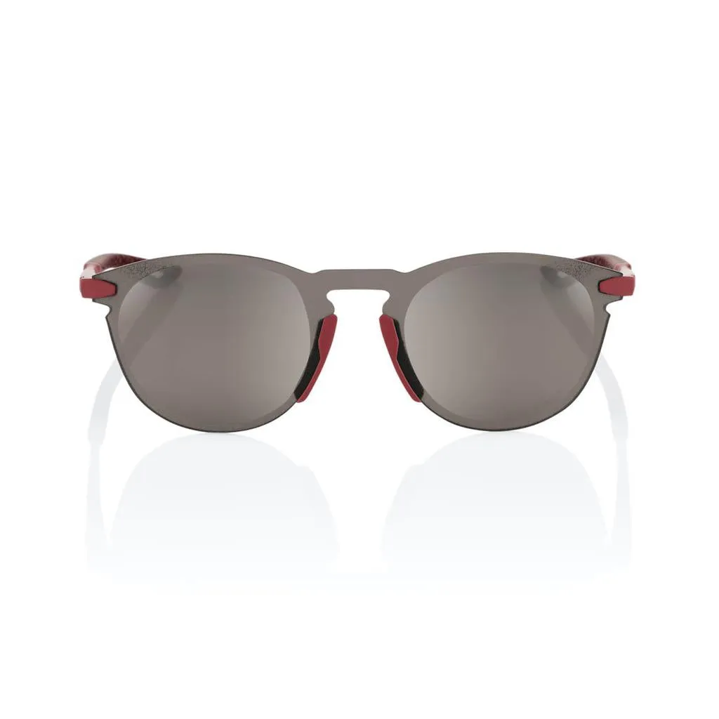 100% Legere Square - Soft Tact Crimson - HiPer Silver Lens