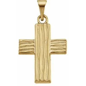 10K Yellow 18x14.5 mm The Rugged Cross® Pendant