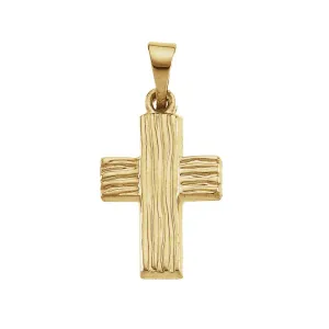 14k Yellow Gold 13x10mm The Rugged Cross® Pendant