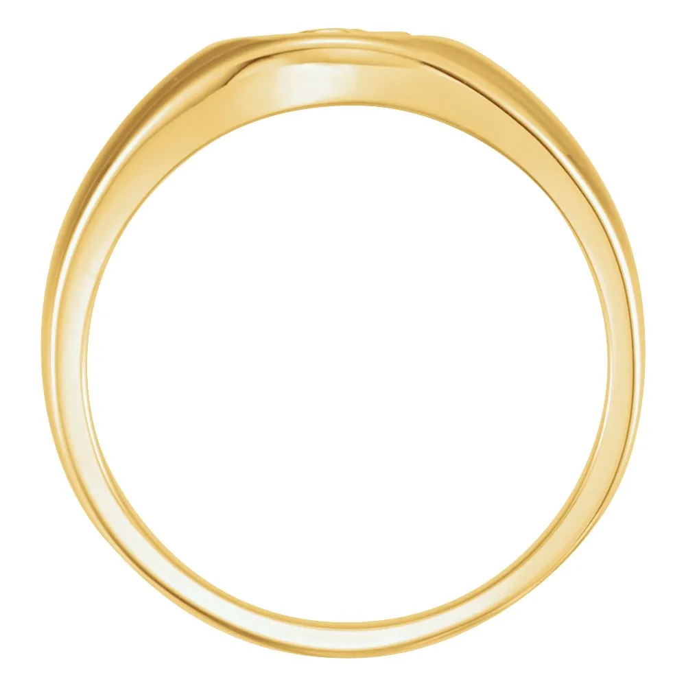 14k Yellow Gold THE RUGGED CROSS CHASTITY RING W/BOX, Size 11