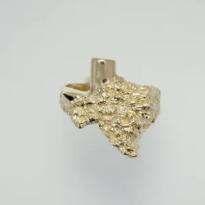 14kt Gold Mans Texas Ring