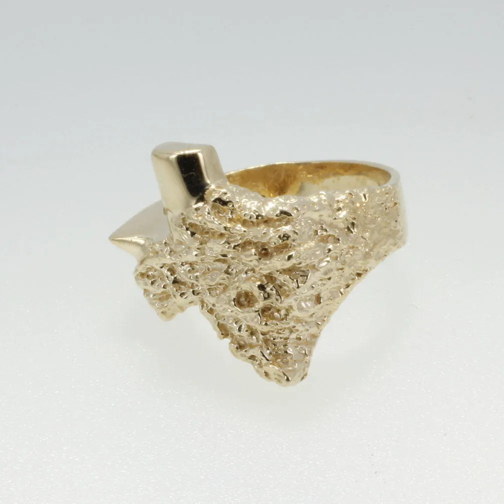 14kt Gold Mans Texas Ring