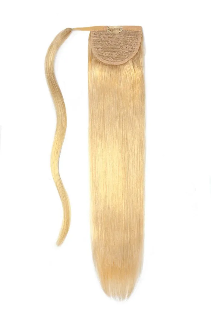 14" Mini Straight Up Wrap Around Ponytail Extension