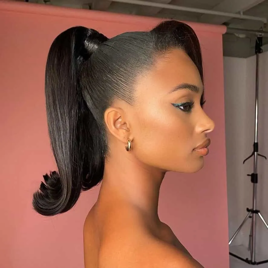 14" Mini Straight Up Wrap Around Ponytail Extension
