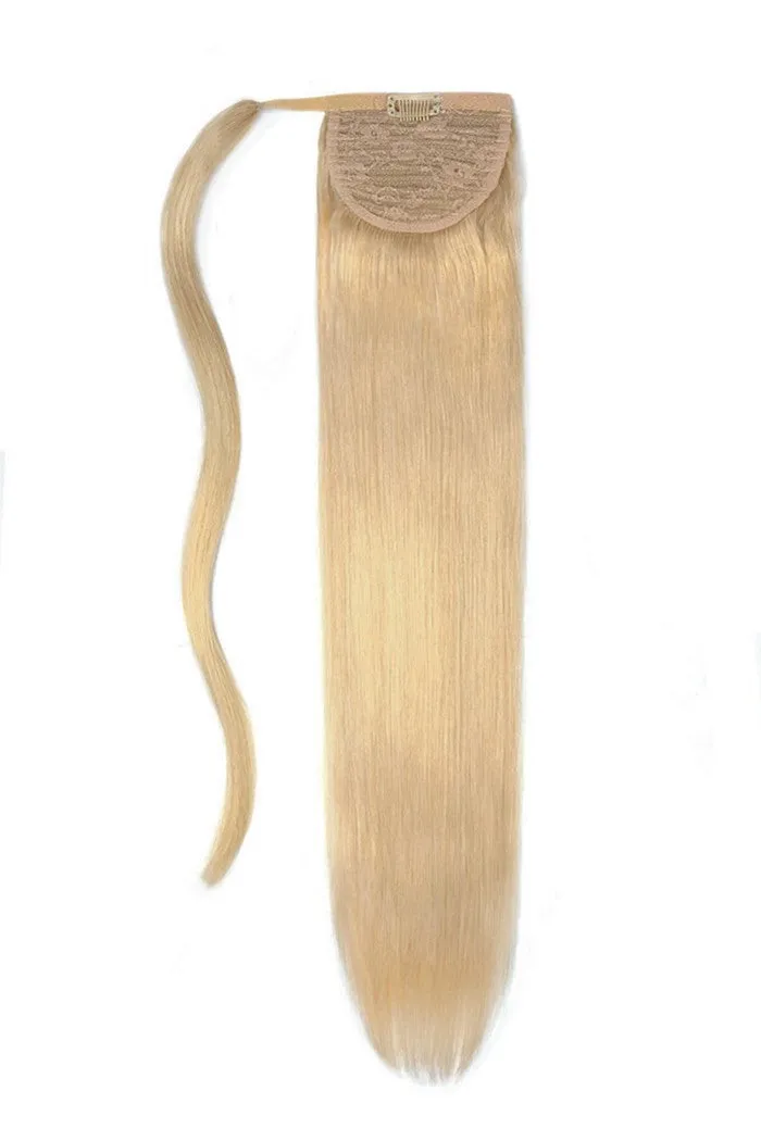 14" Mini Straight Up Wrap Around Ponytail Extension