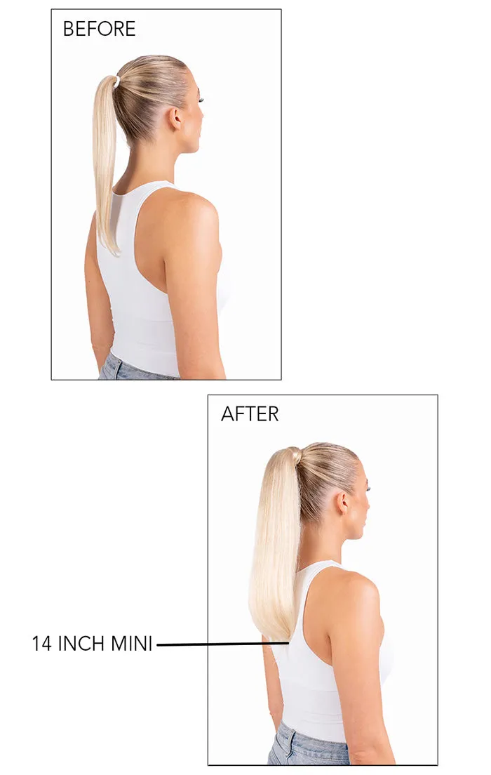 14" Mini Straight Up Wrap Around Ponytail Extension