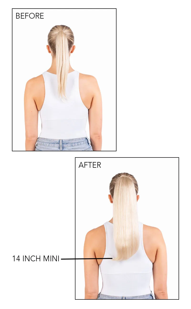 14" Mini Straight Up Wrap Around Ponytail Extension