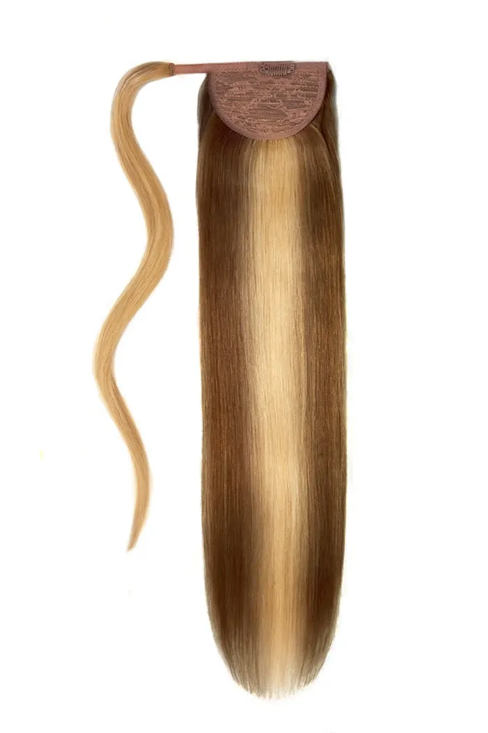 14" Mini Straight Up Wrap Around Ponytail Extension