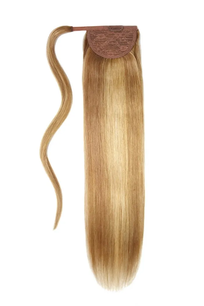 14" Mini Straight Up Wrap Around Ponytail Extension