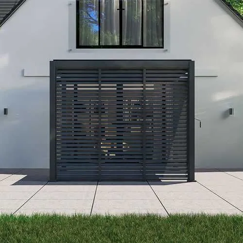 1m Aluminium Side Wall - Grey