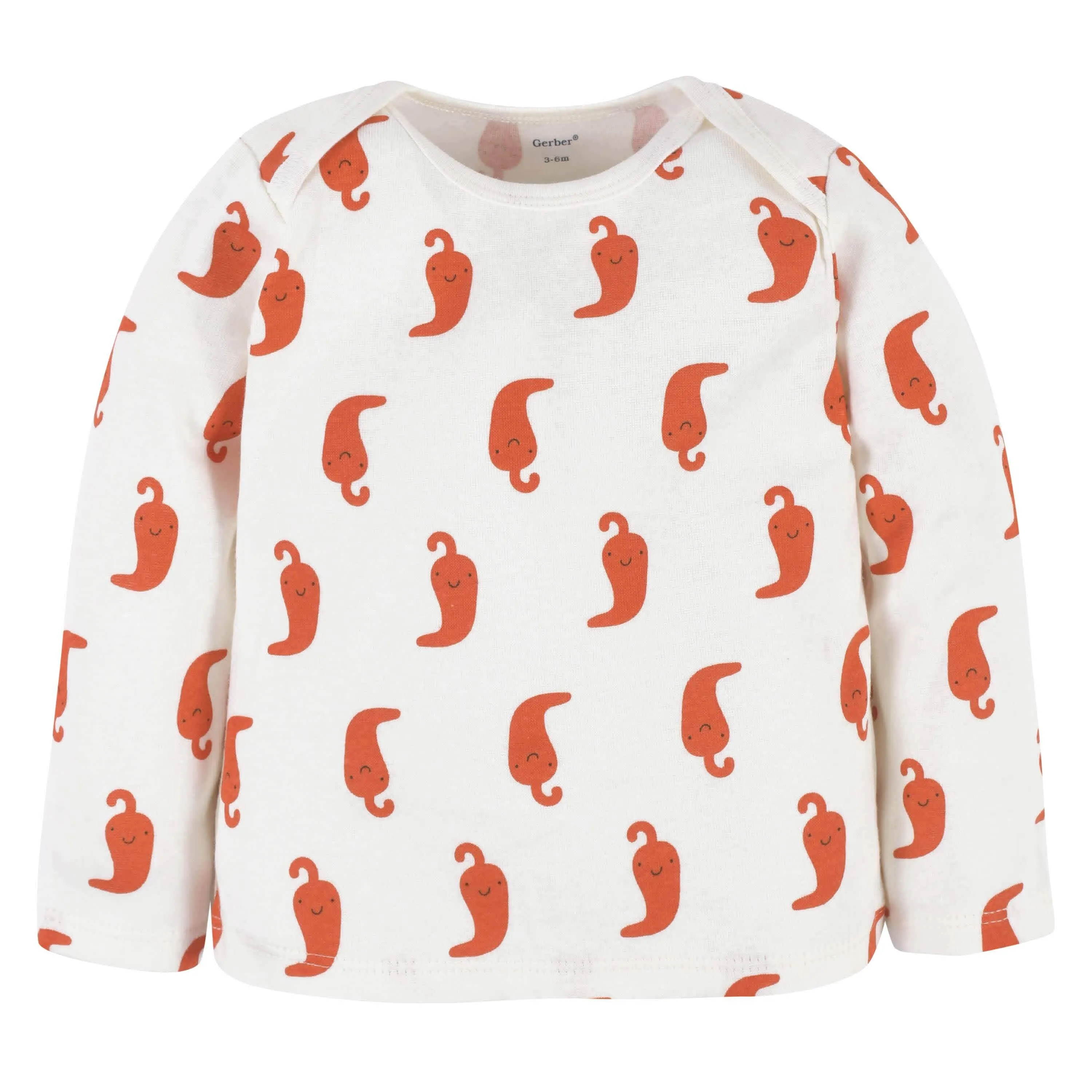 3-Piece Baby Neutral Comfy Stretch Pepper Long Sleeve Shirt, Footed Pant, & Cap Set