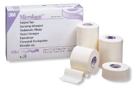 3M Medical Tape Microfoam Elastic Foam 2"X 5-1/2 Yds NonSterile (1528-2, Case)