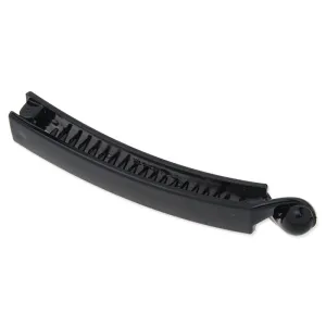 98mm Blank Black Shiny Plastic Hair Barrette(Claw) with secure extra Teeth,12mm width,20 Pieces/lot