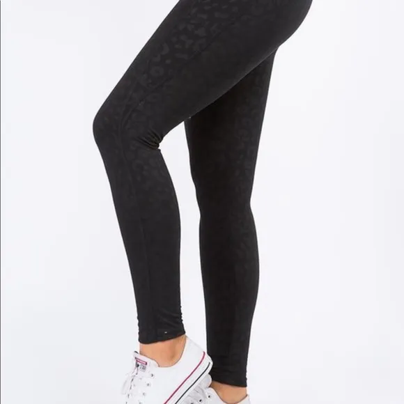 Active Leggings Leopard Print - Black