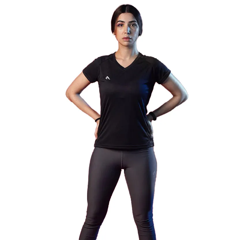 Active V- Neck (Black)