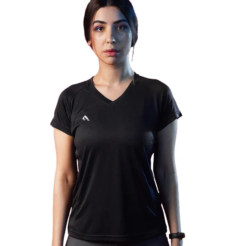 Active V- Neck (Black)