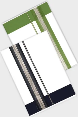 Adam Imran Combo - Black And Light Green Smooth Cotton Double Layered Dhoti| Uathayam