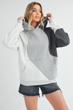 Aemi   Co Color Block Hoodie with Kangaroo Pocket