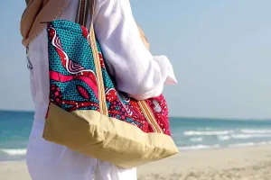 African Floral Tote Bag