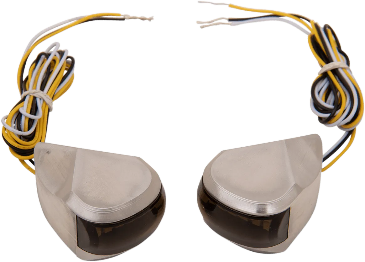 Alloy Art MRL-4R LED Driving Signal Lights - Raw Smoke - White Lens