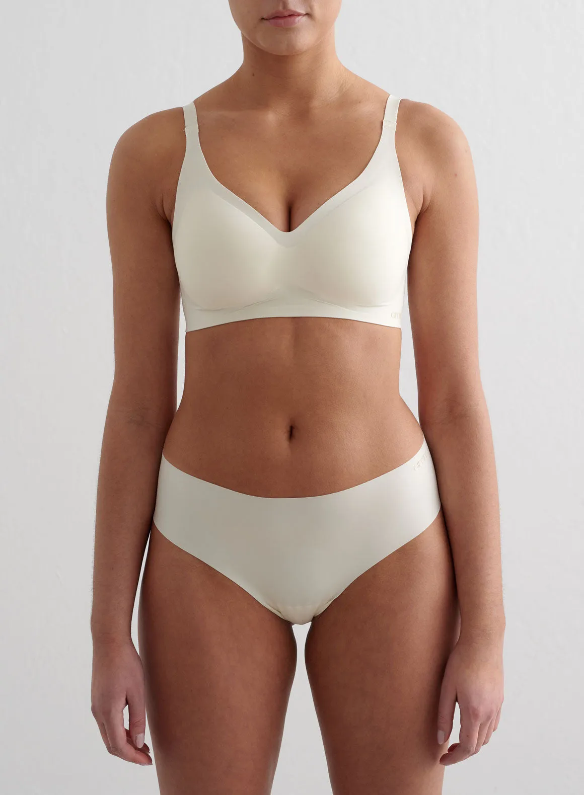 Almond White Soft Bra