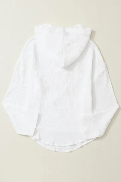 Amelia Drawstring Pocketed Dropped Shoulder Hoodie