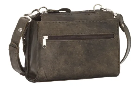 American West Handbag Hitchin' Post Collection: Leather Texas Two-Step Crossbody