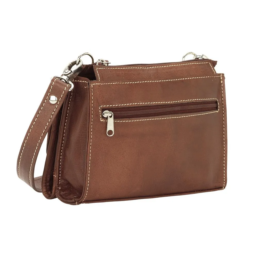 American West Handbag Lady Lace Collection: Leather Western Crossbody Wallet