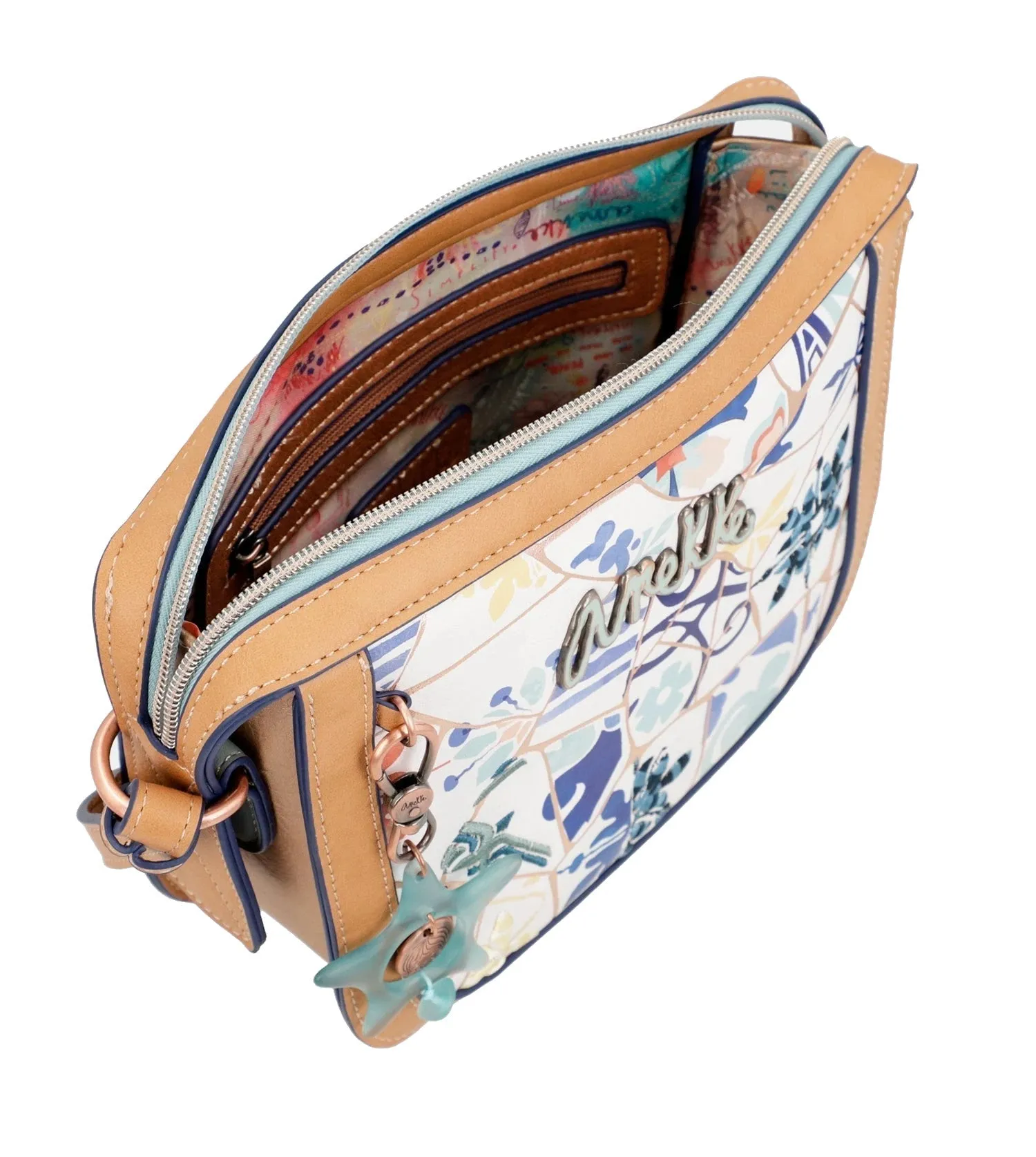 Anekke Mediterranean Tile Crossbody Handbag
