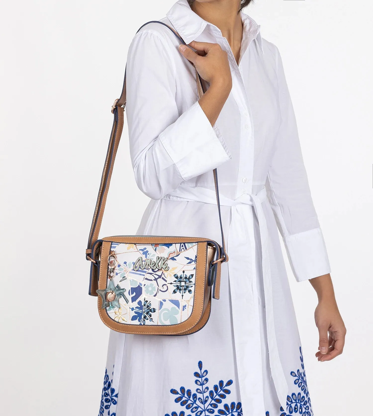 Anekke Mediterranean Tile Crossbody Handbag