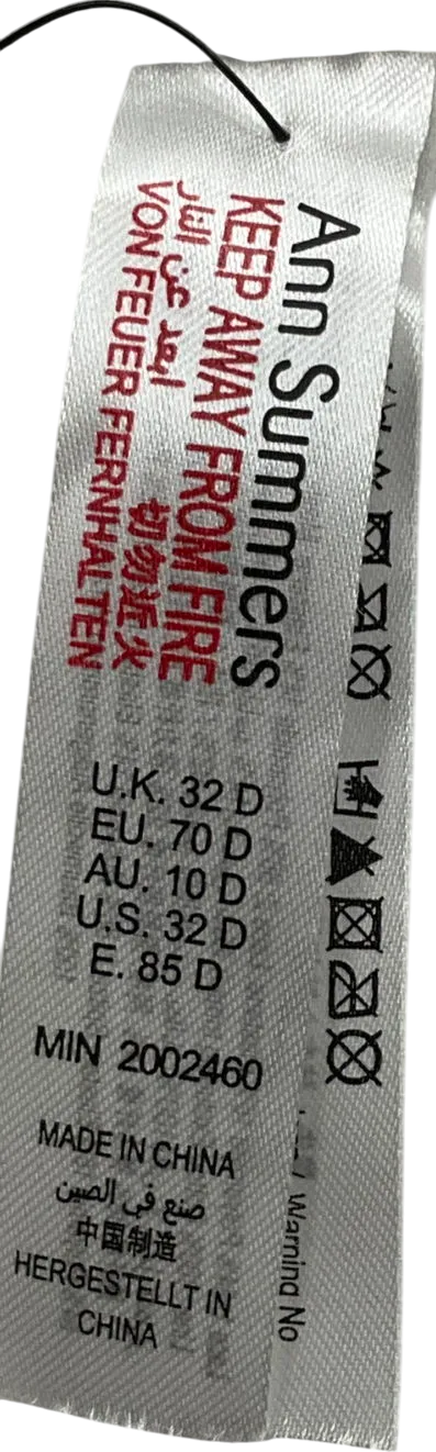 Ann Summers White Sexy Lace Padded Plunge Bra UK 32D