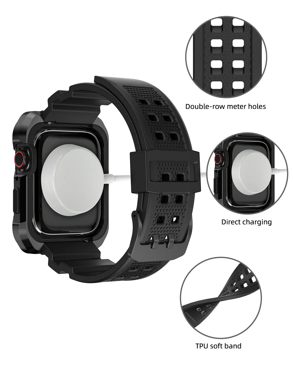 Apple Watch Rugged Metal Case with TPU Strap - Clearance