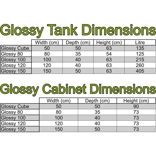 Aquael Glossy 100 Complete Set - 100 x 40 x 63cm (215L) - White