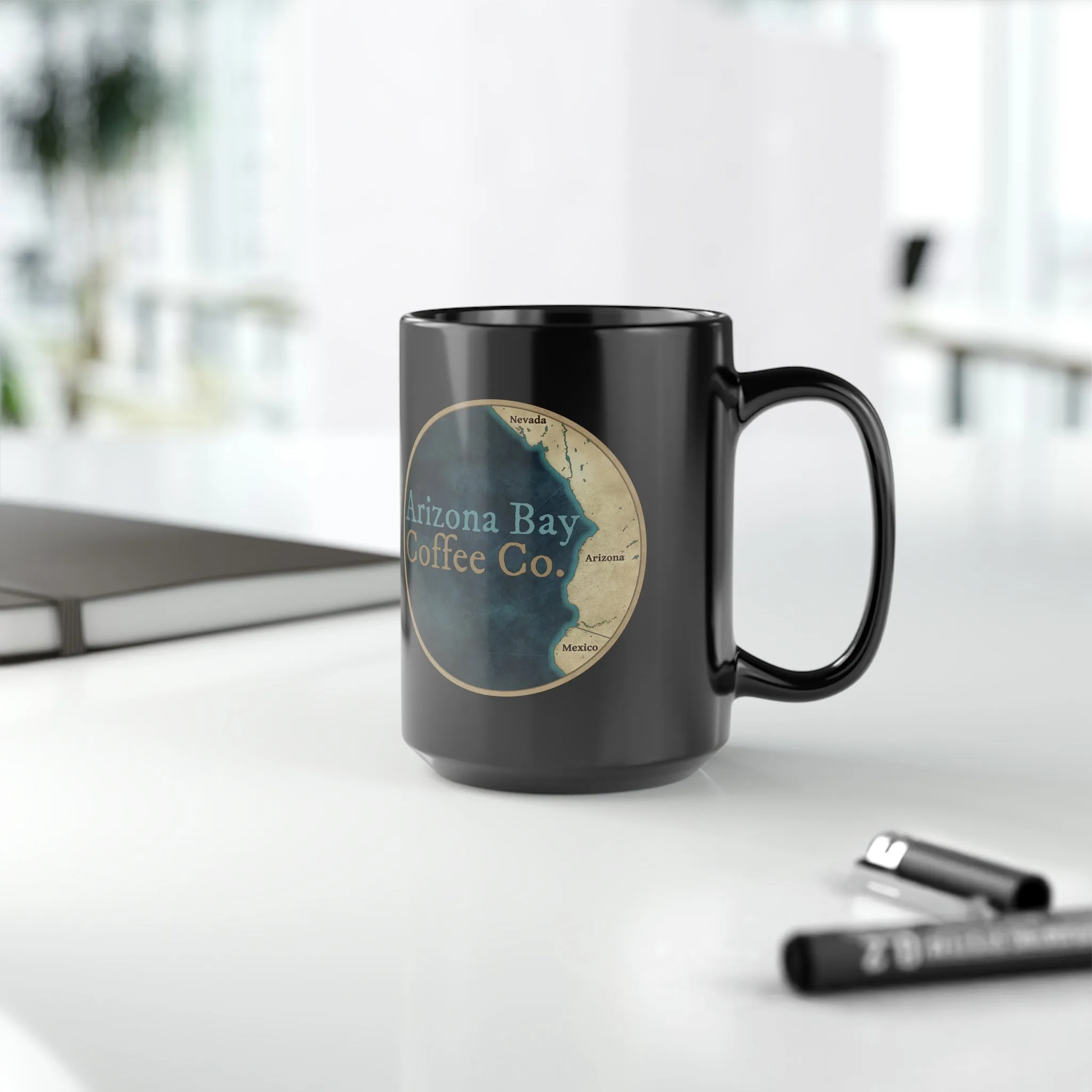 Arizona Bay Coffee - Black Mug, 15oz