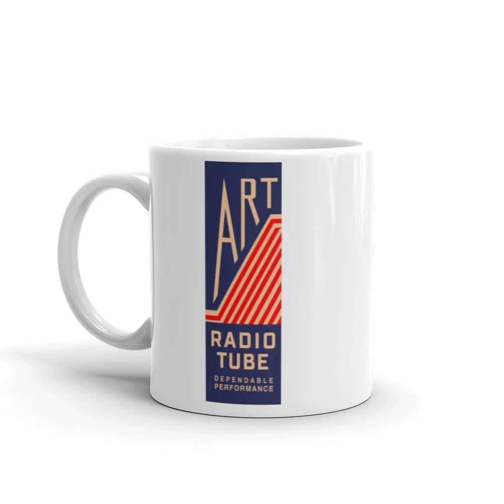 Art Electron Tube White glossy mug