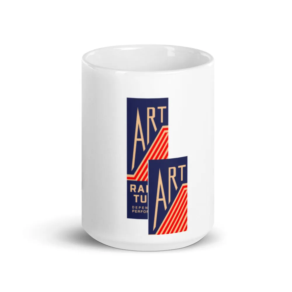 Art Electron Tube White glossy mug