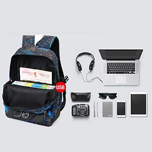 Asge Luminous Backpack and Sling Bag Set