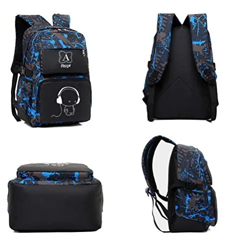 Asge Luminous Backpack and Sling Bag Set