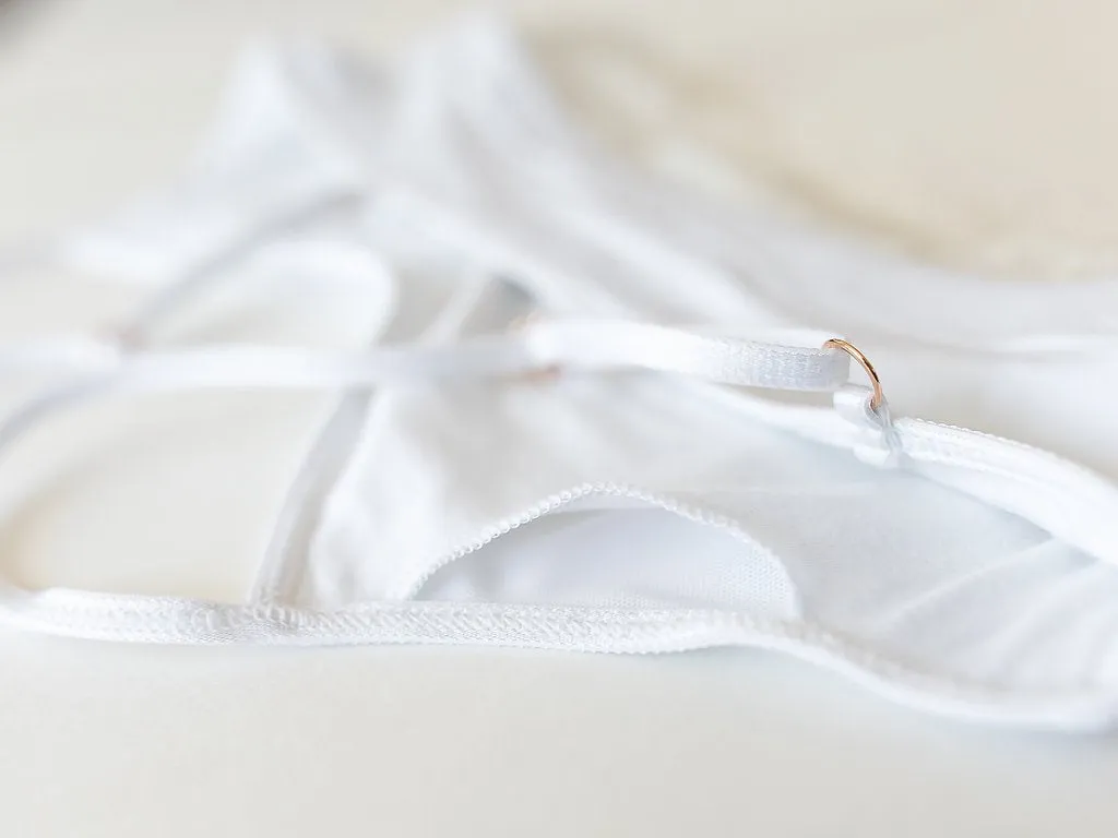 Astrid Bralette with Lace, White