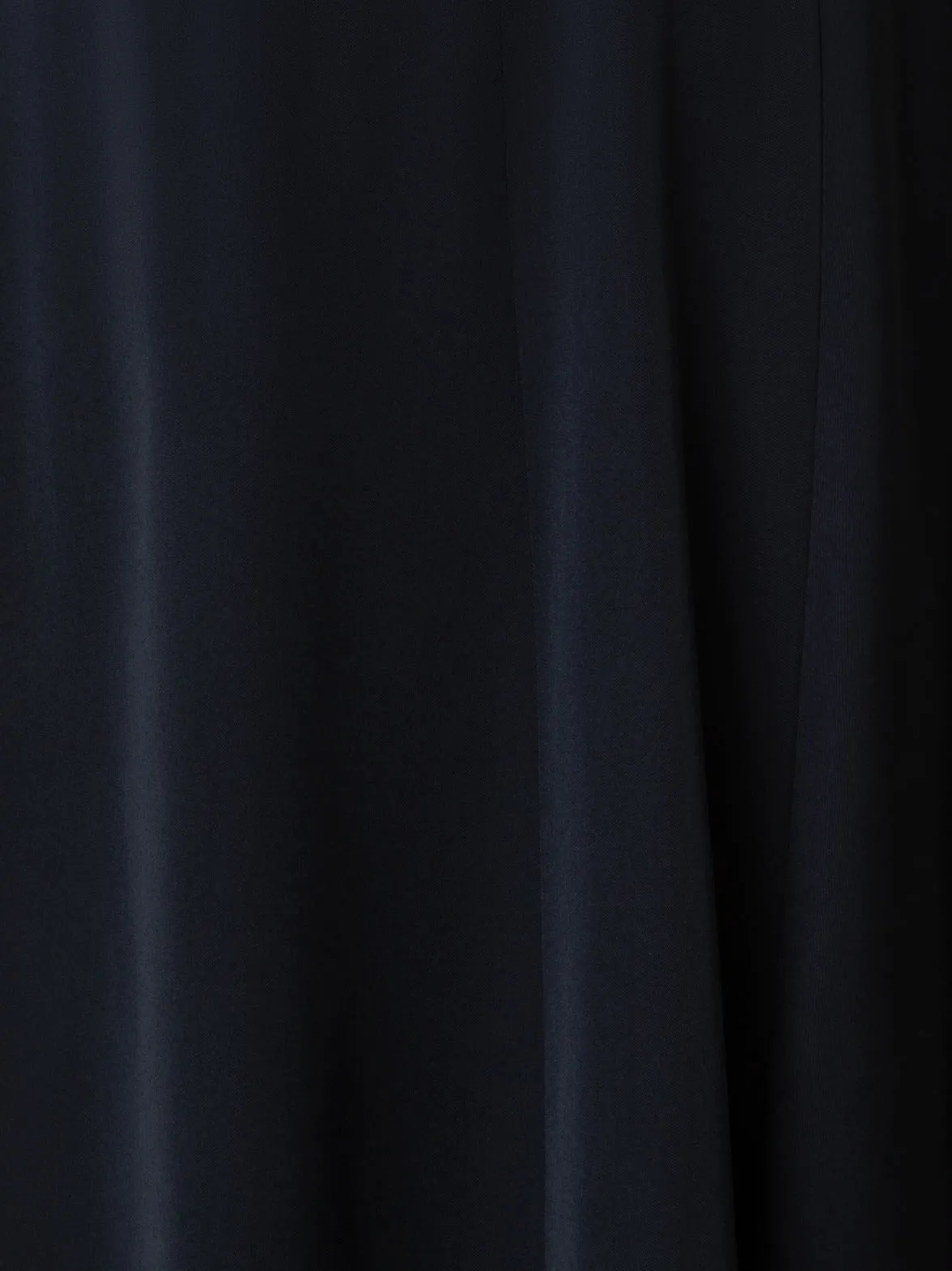 Asymmetrical Wool Gabardine Pocketed Midi Skirt