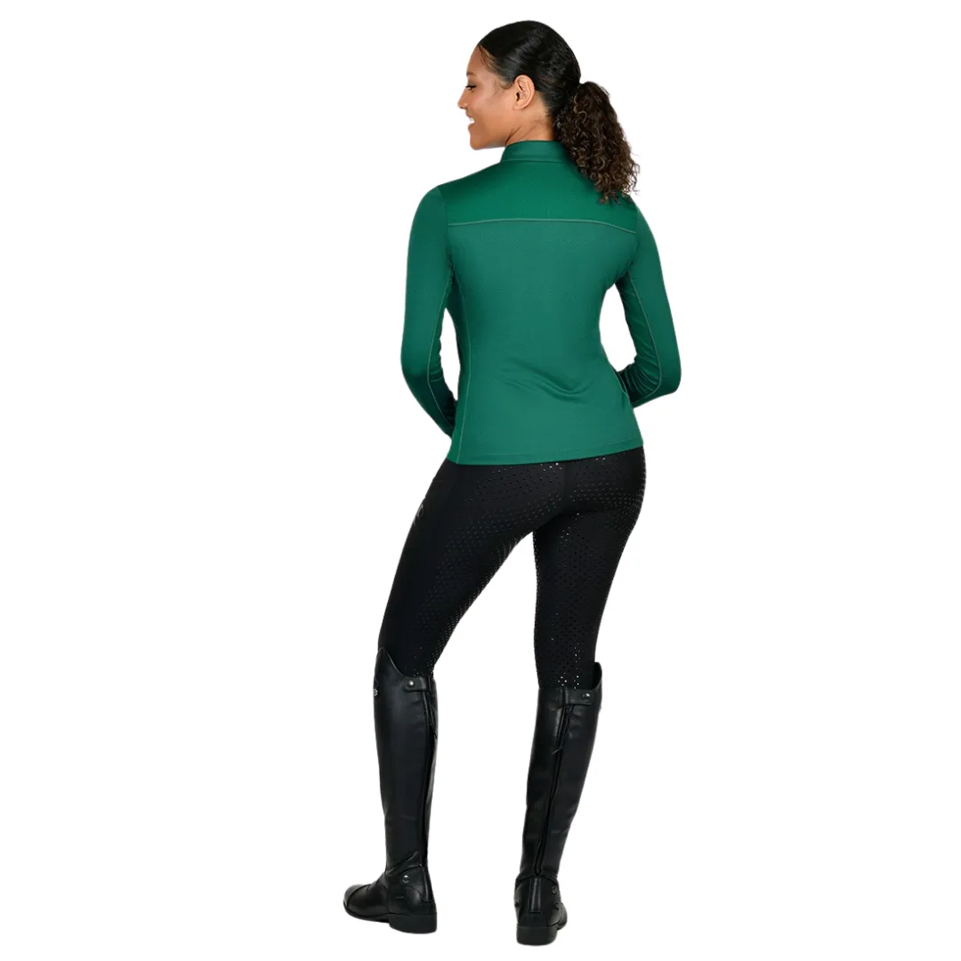 Autumn Sally Long Sleeve Riding Top - Rainforest Green