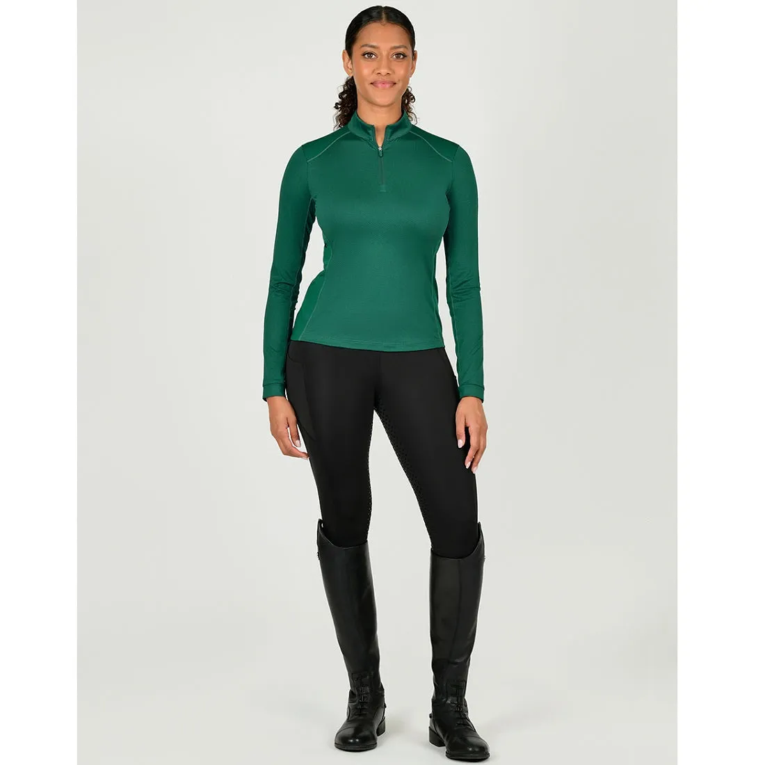 Autumn Sally Long Sleeve Riding Top - Rainforest Green