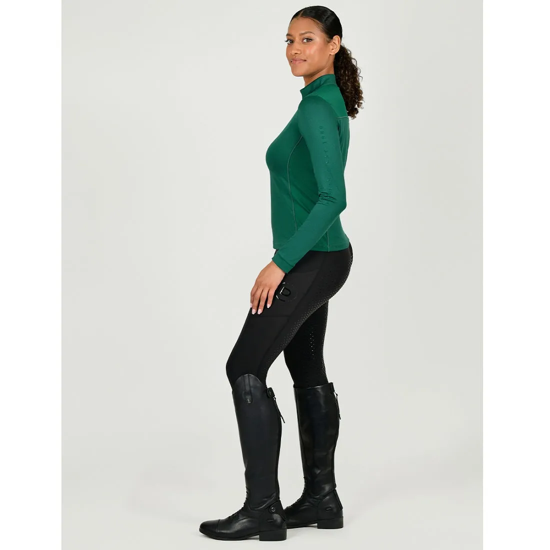 Autumn Sally Long Sleeve Riding Top - Rainforest Green