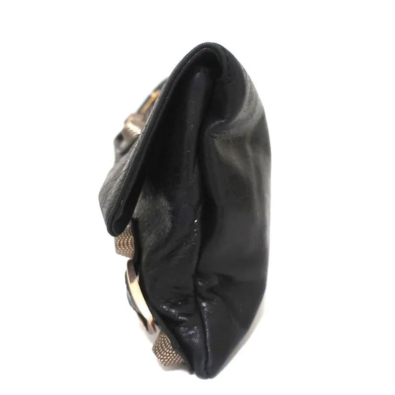 Balenciaga Giant 21 Envelope Clutch Black Leather Small Bag