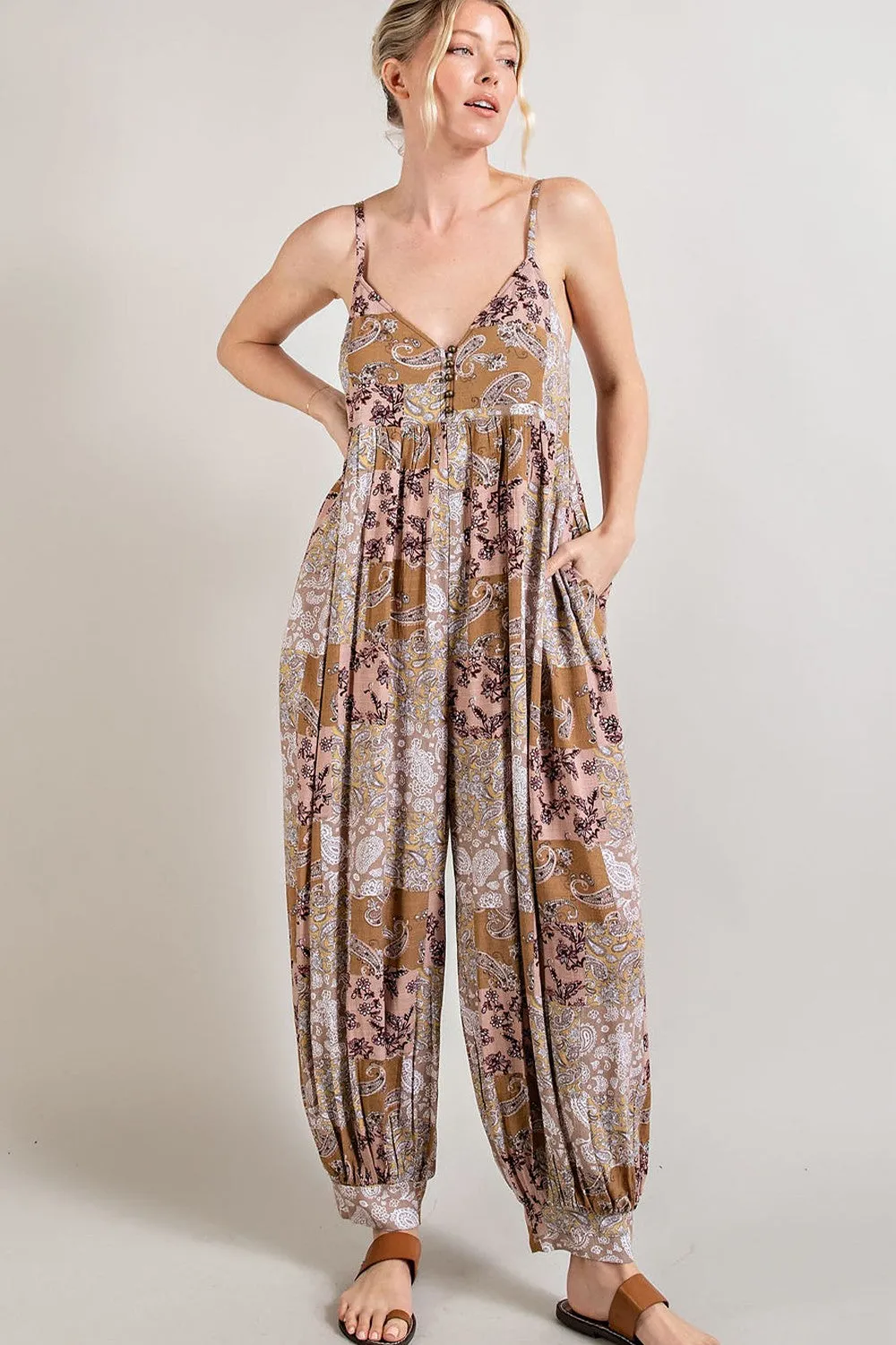 Balloon Paisley Jumpsuit
