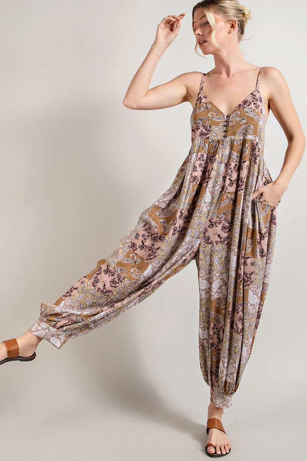 Balloon Paisley Jumpsuit