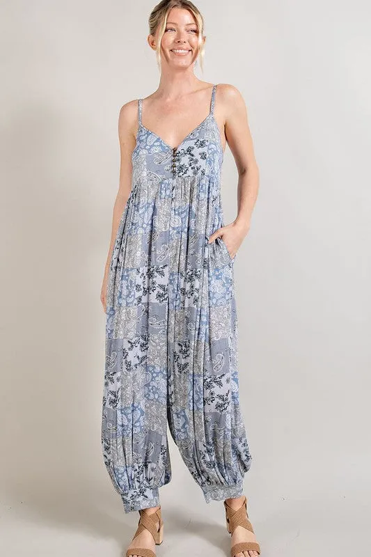Balloon Paisley Jumpsuit